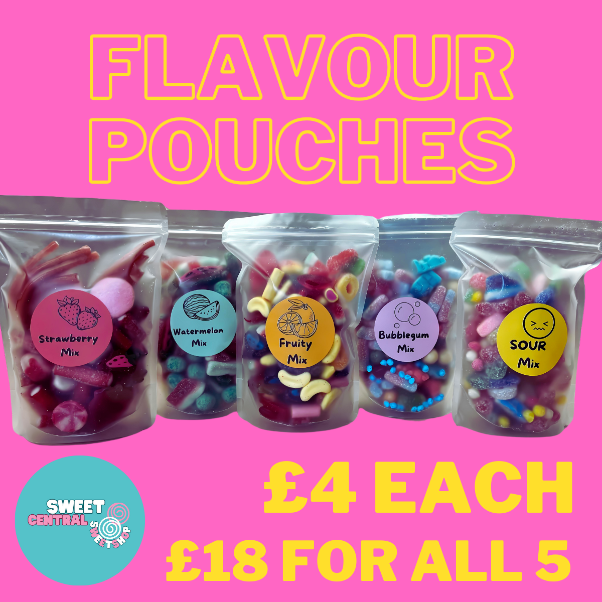 FLAVOUR SWEET PICK N MIX POUCHES