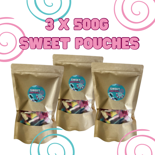 3 x 500g Sweet Pouches