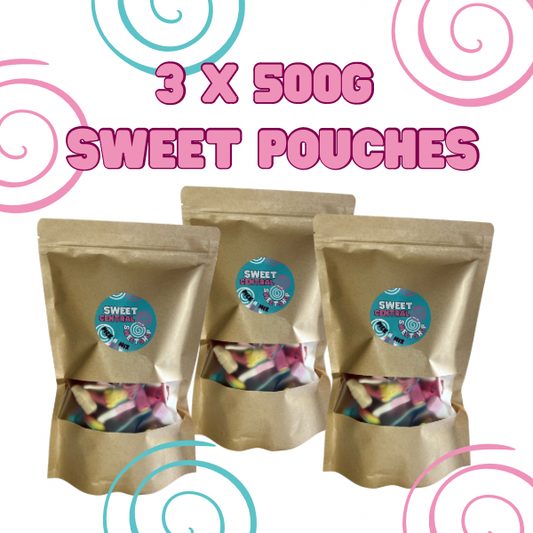 3 x 500g Sweet Pouches