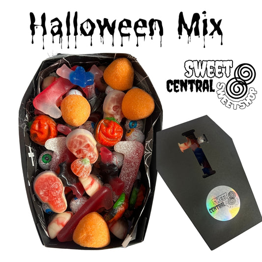 Halloween Sweet Mix in Spooky Coffin Shaped Sweet Box