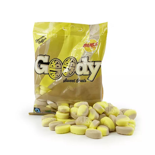 BUBS Goody Bag Banana and Caramel Ovals 90g