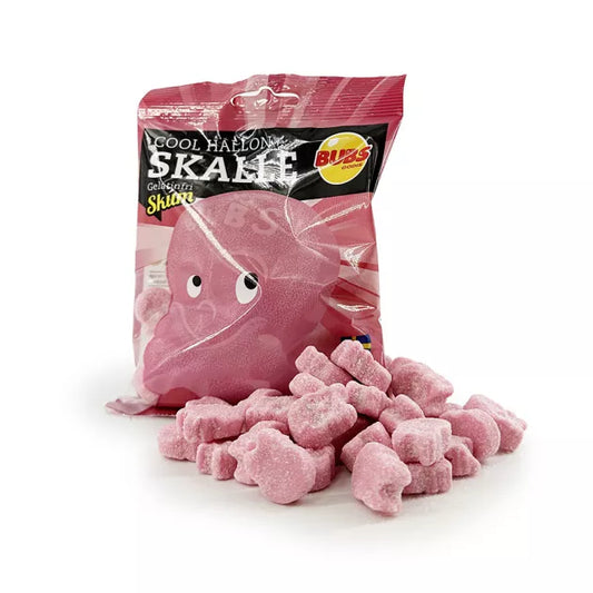 BUBS Goody Bag Raspberry Foam Skulls 90g